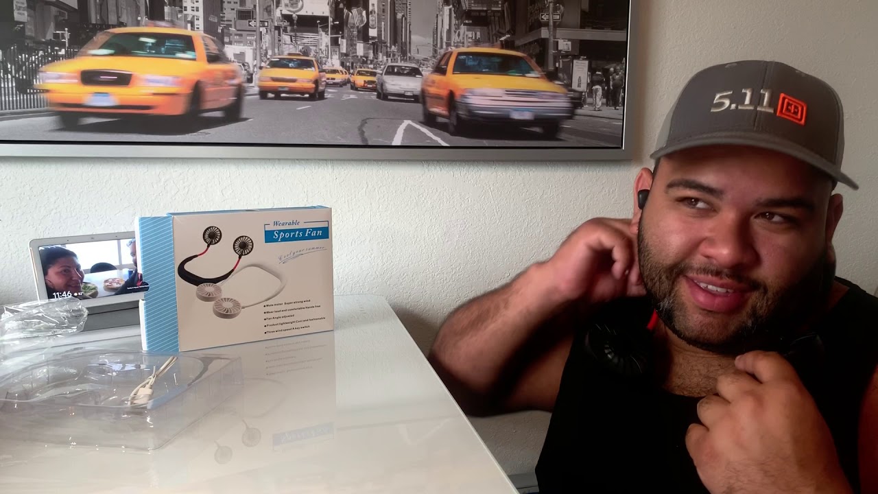 WEARABLE SPORTS FAN, COOL YOUR SUMMER review YouTube