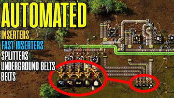 Factorio Automated Essentials - Automated Inserters, Belts and Splitters #3