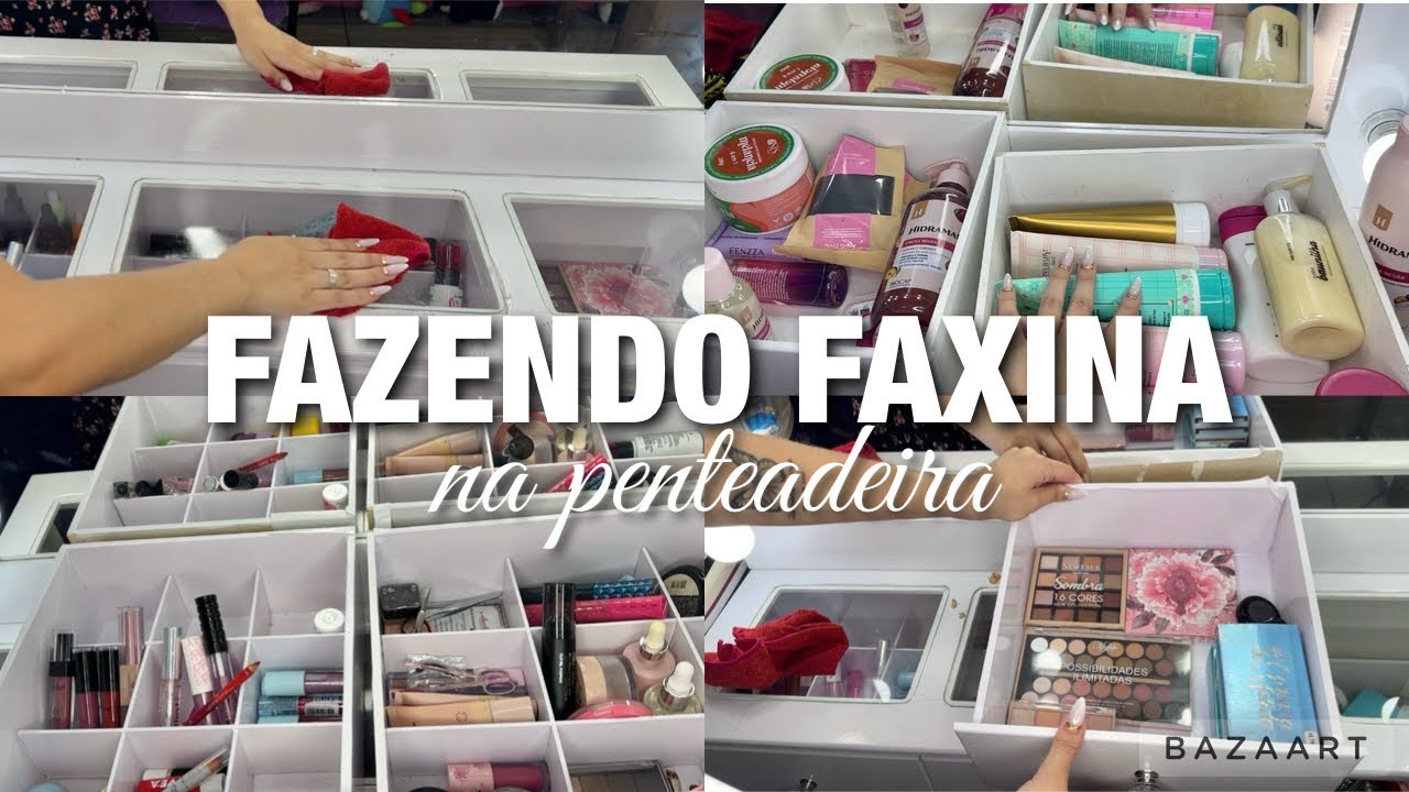 ORGANIZANDO MINHA PENTEADEIRA *maquiagem, produtos de pele e mais* ✨