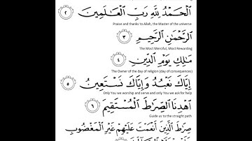 surah Al-fatihah سورة الفاتحة