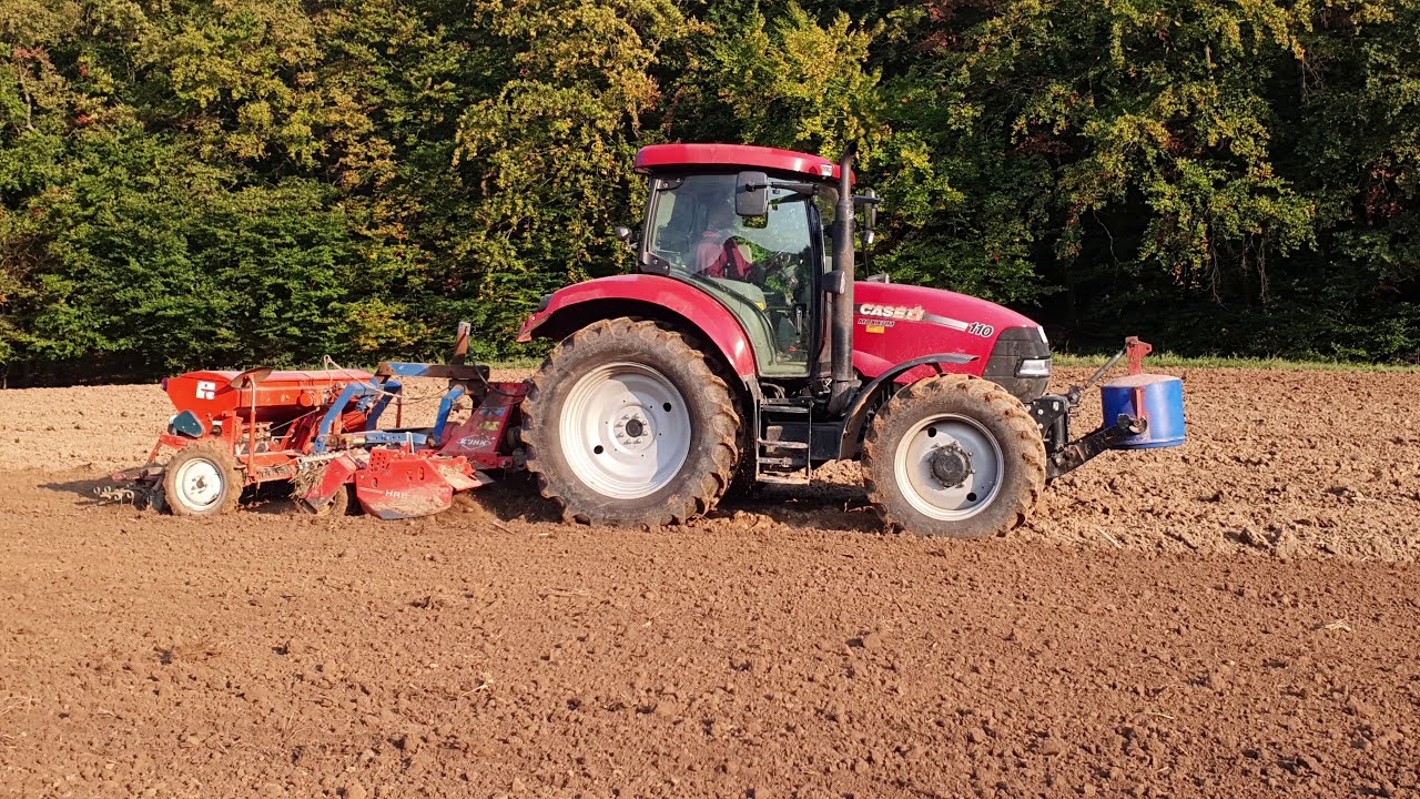 Weizen Säen 2020 mit Case Maxxum 110 und Reform Semo