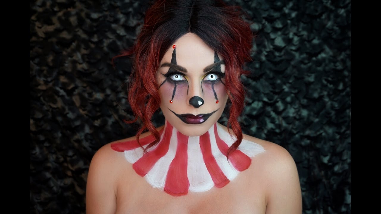 Carnival Clown Tutorial I TinaKpromua Inspired I Halloween Makeup - YouTube