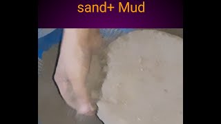 Dusty soft sand mud huge shapes dry crumbling in basket ,sifting #satisfying video screenshot 4