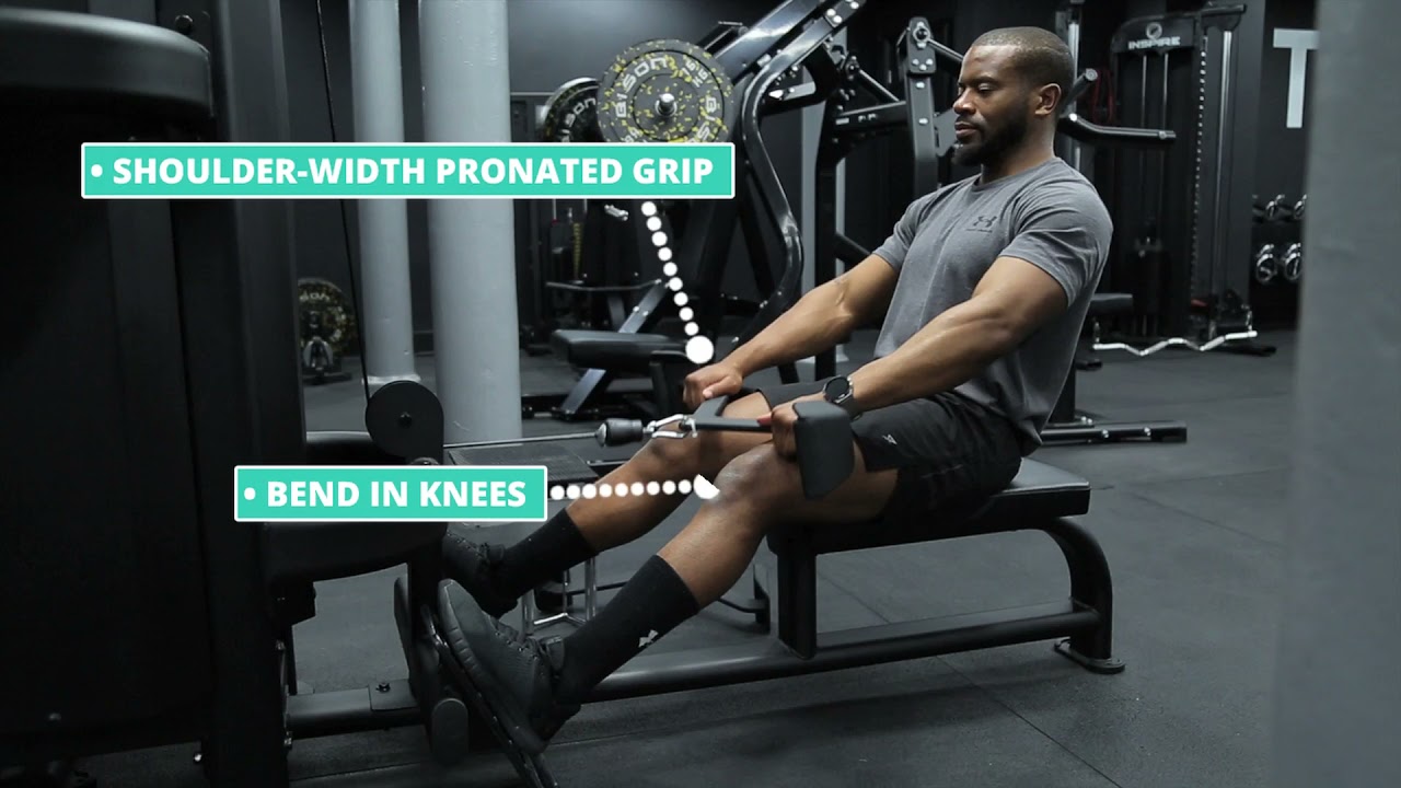 How To Do Seated Cable Row - Mag Grip Attachment - Medium Pronated Grip |  Exercise Demo