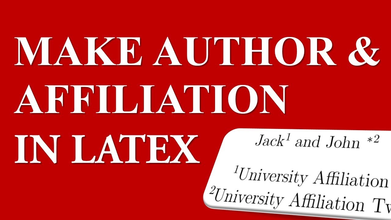 Latex Affiliation