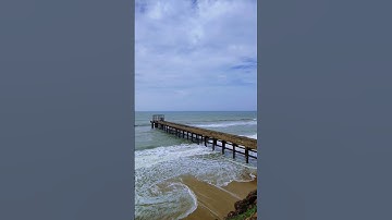 Thumbnail of 🌊 Waves Meet the Sky – Mesmerizing Ocean Pier View | #beach #trending #peace