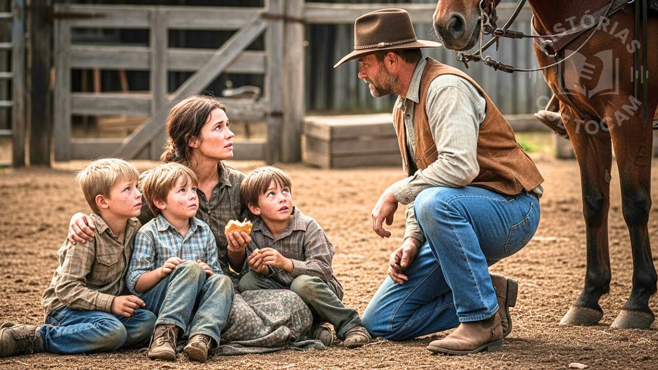 “PEGUE SUAS COISAS...VAMOS PRA CASA!” DISSE O FAZENDEIRO AO VER VIÚVA COM SEUS FILHOS COMENDO RESTOS
