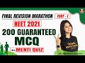 Final Revision Marathon Part -1💥 | 200 Guaranteed MCQ For NEET 2021 🔥 | Vani Ma'am |Vedantu Biotonic