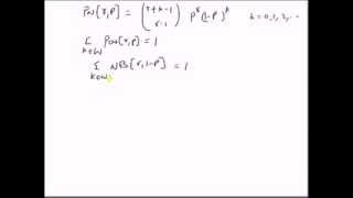 Pascal Distribution: Total probability, Mean, and Variance