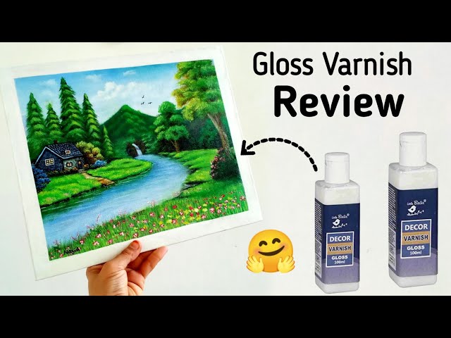 Gloss Varnish Review ll how to apply varnish on acrylic painting ll #review  #painting 