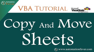 Copy and Move Sheets in VBA | Excel VBA Tutorial in Hindi