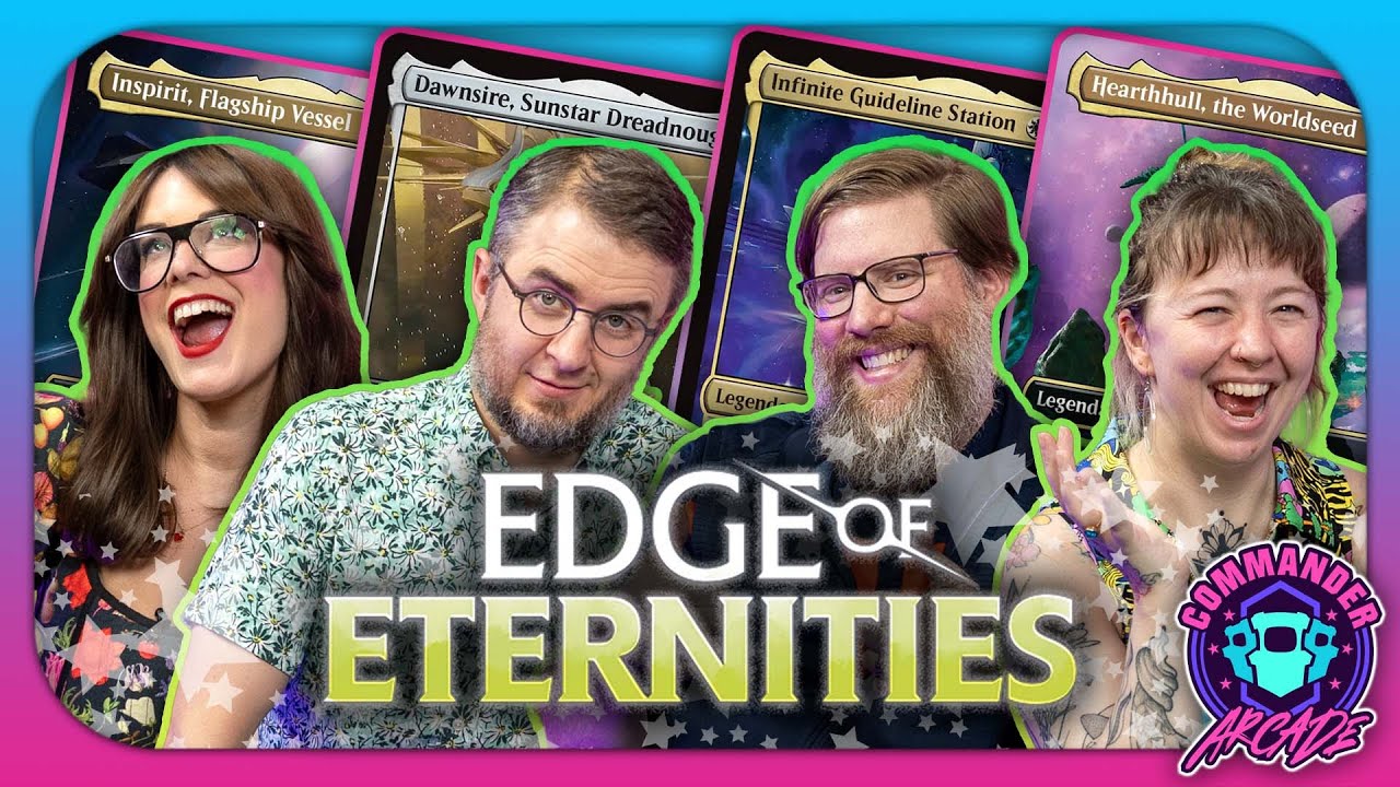 SPACECRAFT Battle! Edge of Eternities Commander - Dawnsire vs. Guideline vs. Inspirit vs. Hearthhull thumbnail