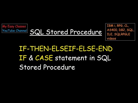 SQL Stored Procedure in IBM i DB2 AS400 - Conditional statement (CASE, IF THEN ELSEIF ELSE ENDIF)