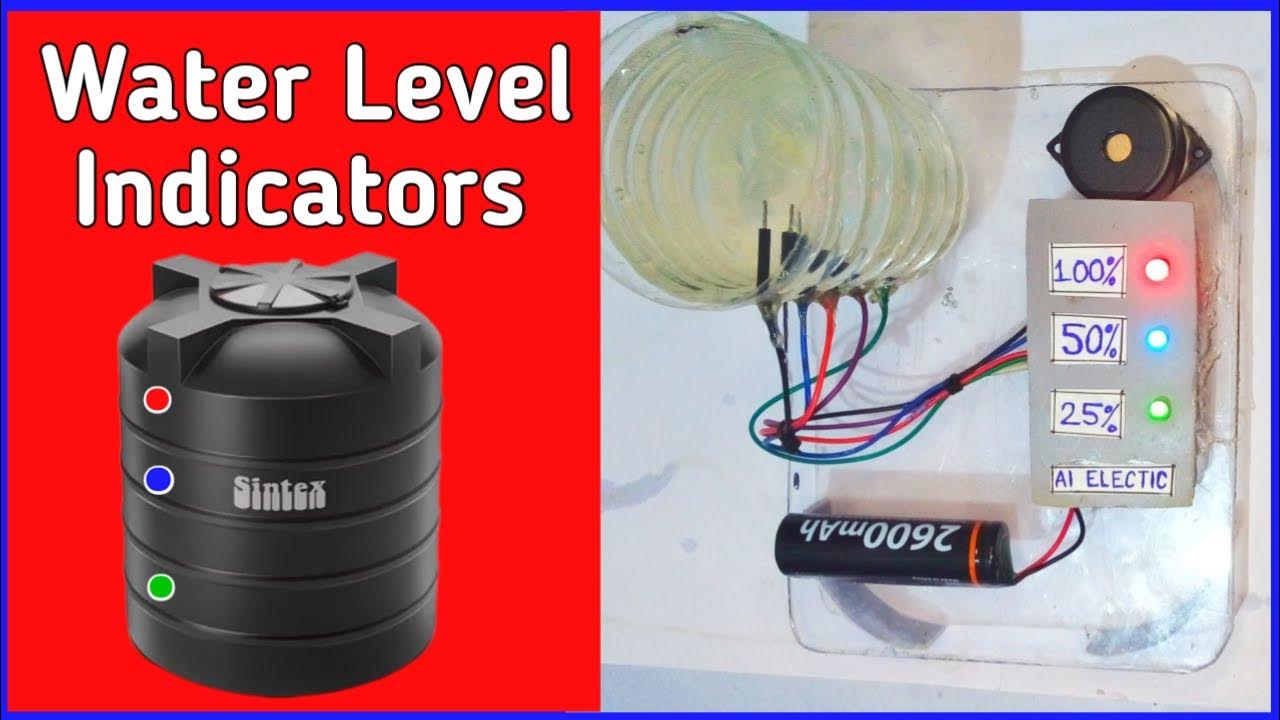 📢💧 DIY Water tank Level Indicators for prevent overflow and save water ...