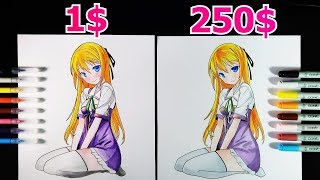 Marcadores 1$ VS 250$ | Carioca Vs Copic | ArteMaster (English Subtitles CC)