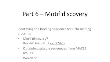 ChIP-seq Analysis Using Galaxy (2015) - Part 6: Motif discovery