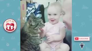 Baby and Pets Video | Cute Babies Playing with Dog and Cat | Cute AZ