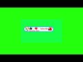 Youtube like subscribe bell icon buttons green screen