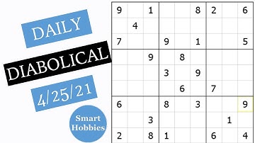Speed Solve Diabolical Sudoku in less than 3 minutes: Daily Diabolical #5