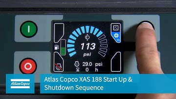 Atlas Copco XAS 188 Start Up & Shutdown Sequence | Atlas Copco Power Technique USA