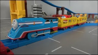On The Train To Thomas Super Wings Airplane Transport Masterpiece Toy Play