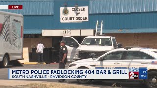 Metro police padlock South Nashville bar