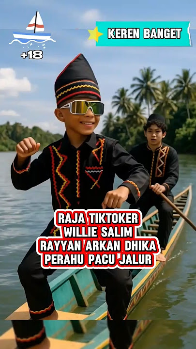 Willie Salim & Rayyan Arkan Dhika Ride the Pacujalur Boat #williesalim #pacujalurviral #shorts