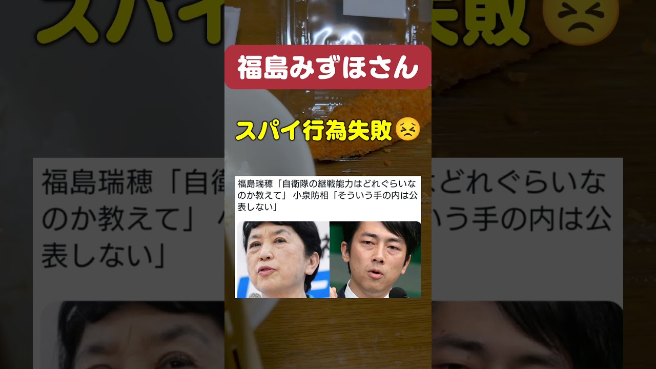 【社民党】福島みずほさん失敗する #政治