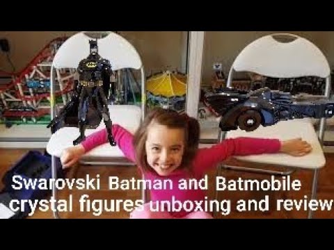 Swarovski crystal Batman and Batmobile figures unboxing and review - YouTube