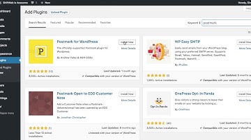 Step 5 - Install Postmark for WordPress Plugin
