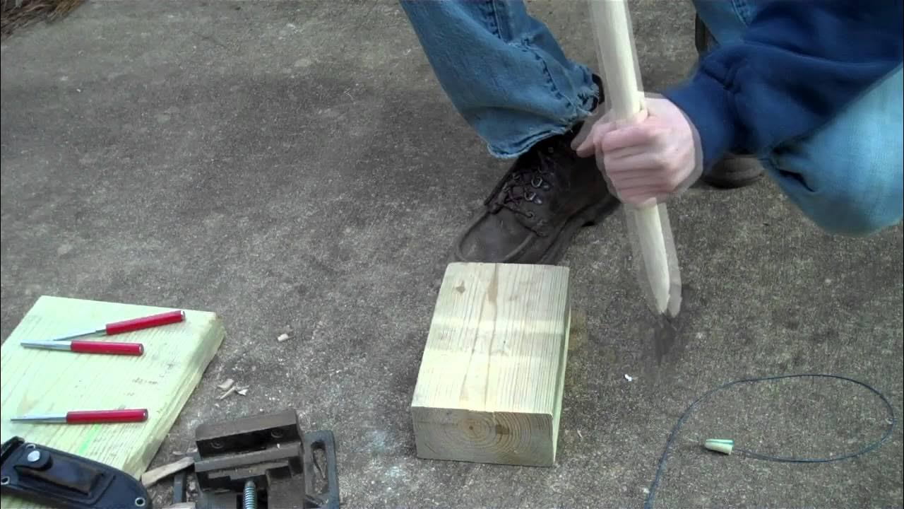 How to Replace a Hatchet Handle Woodsman Tools Part 1 YouTube