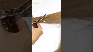 Create a natural and soft look for your hair by slanting cut！ haircut hairtutorial Shorts hair