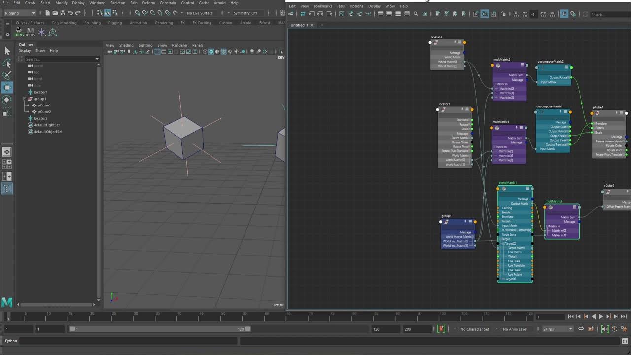 Custom maya matrix node constraint *UPDATED* rig tip - YouTube