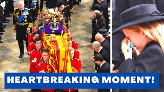 TOO PAINFUL TO SEE! Royal fans devastated As Princess Charlotte Burst into tears At Queen's Funeral.