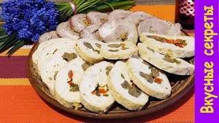 Холодная мясная закуска для праздничного стола.