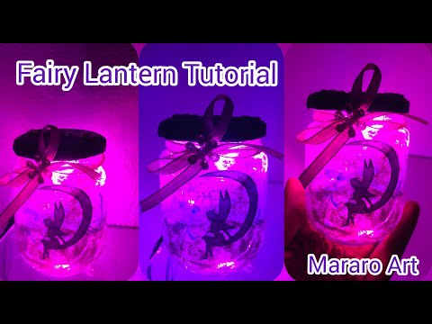Diy Fairy Lantern/Fairy Lantern Tutorial/Mini Fairy Jar Ornament/Diy Fairy Night Light#Mararo Art#