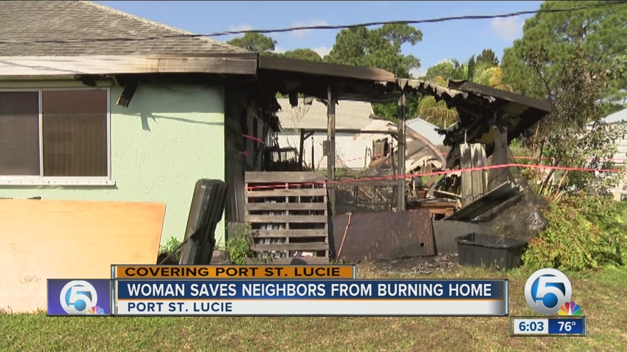 Woman saves neighbors - YouTube