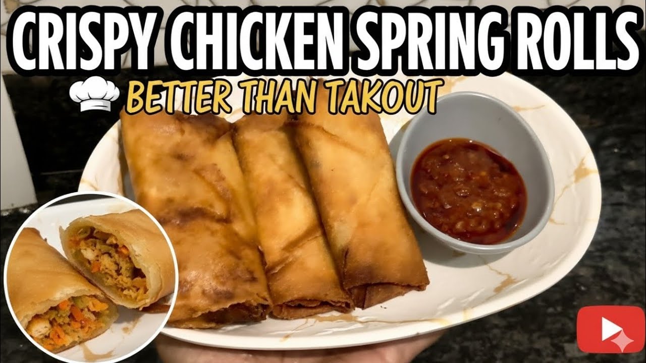 Chicken Spring Roll at home 🤯