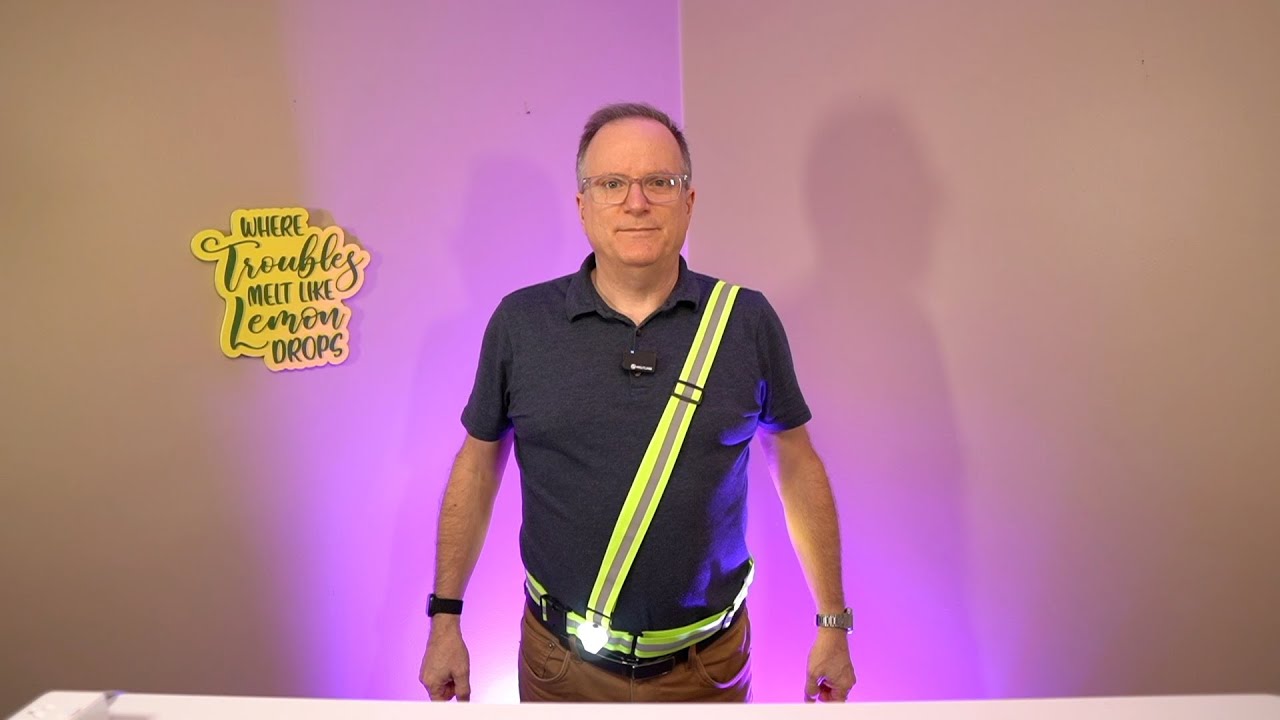 Reflective Running Vest with 9 RGB Modes, High Visibility