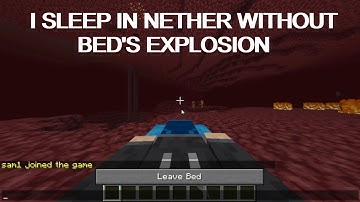 I SLEEP IN NETHER WITHOUT BED