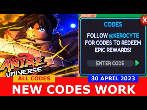 Anime Universe Simulator Codes - Roblox