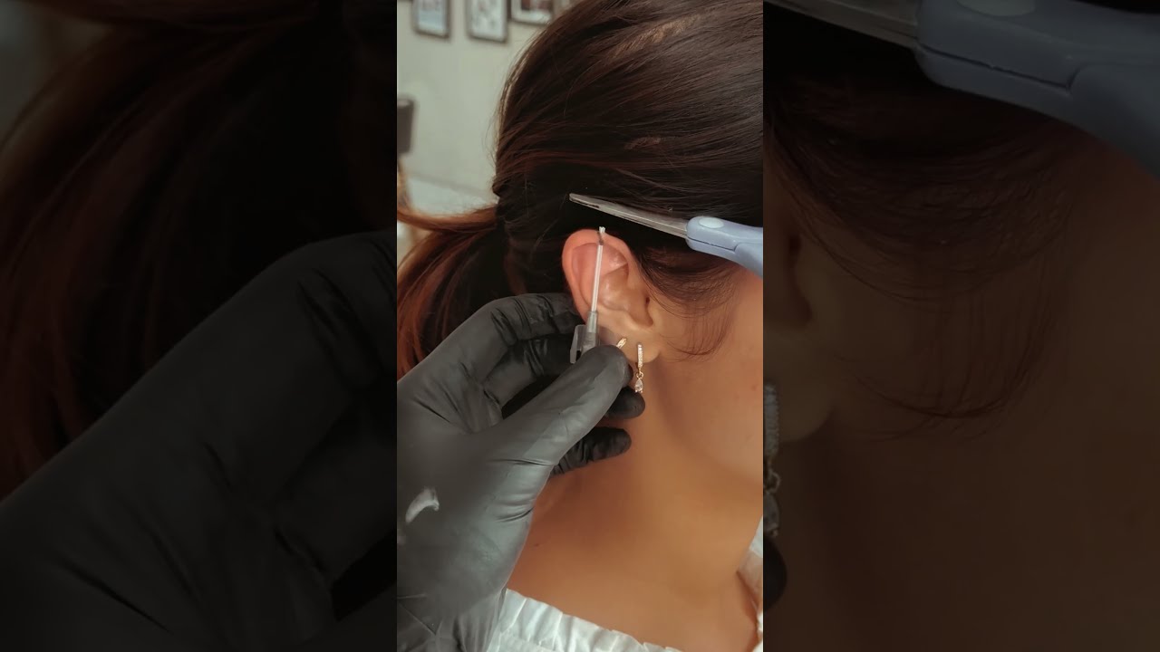 The Needle Moment 😳👂 Helix Piercing #shorts