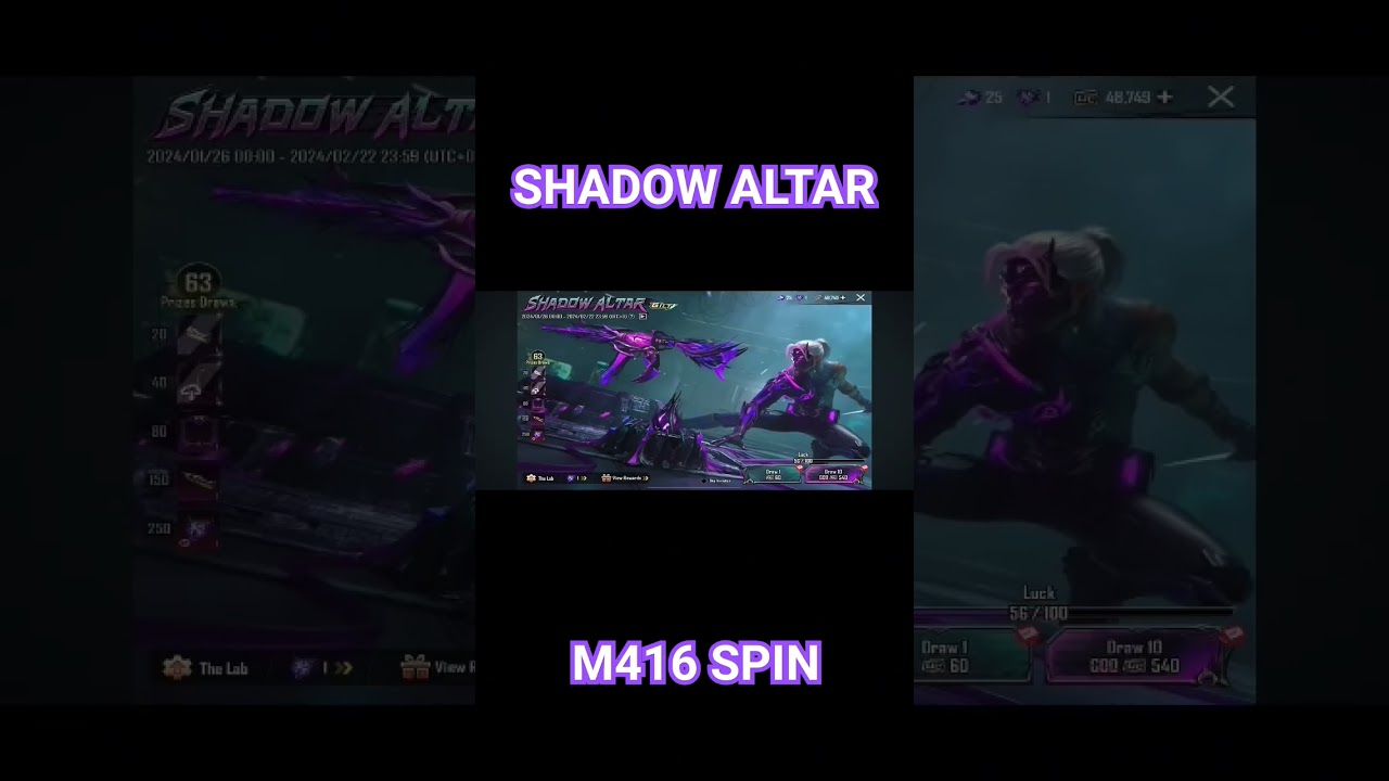 PUBG MOBILE NEW SHADOW ALTAR M416 SPIN #pubgmobile #pubg #shorts
