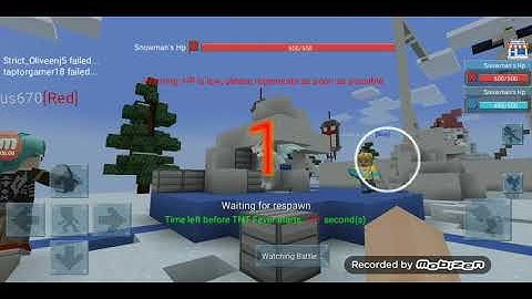 Snowman battle/Blockman go