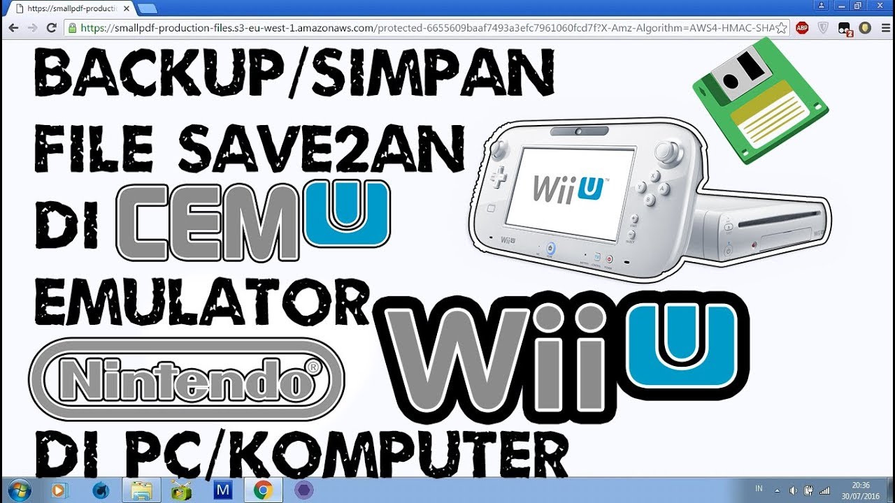 Cara Backup/Simpan File Save2an di Cemu Emulator Nintendo Wii U di PC