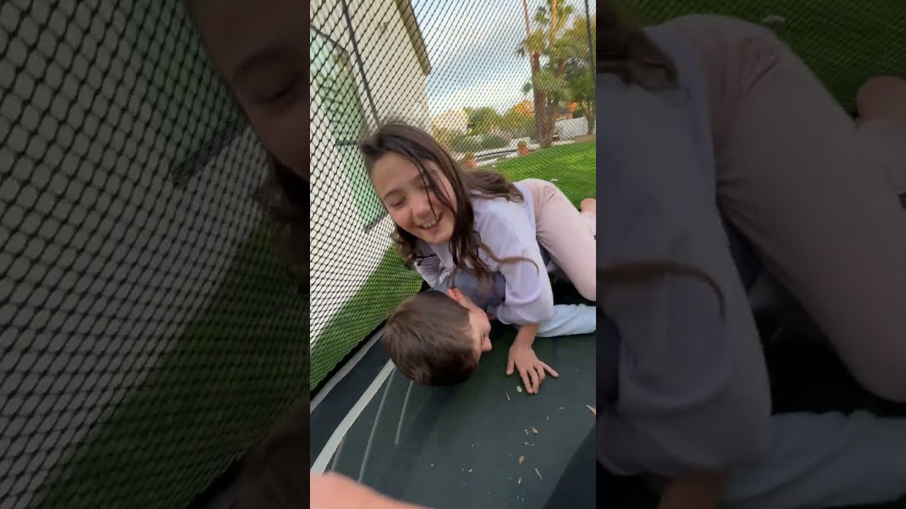 Cole vs Emily Trampoline rumble take 2