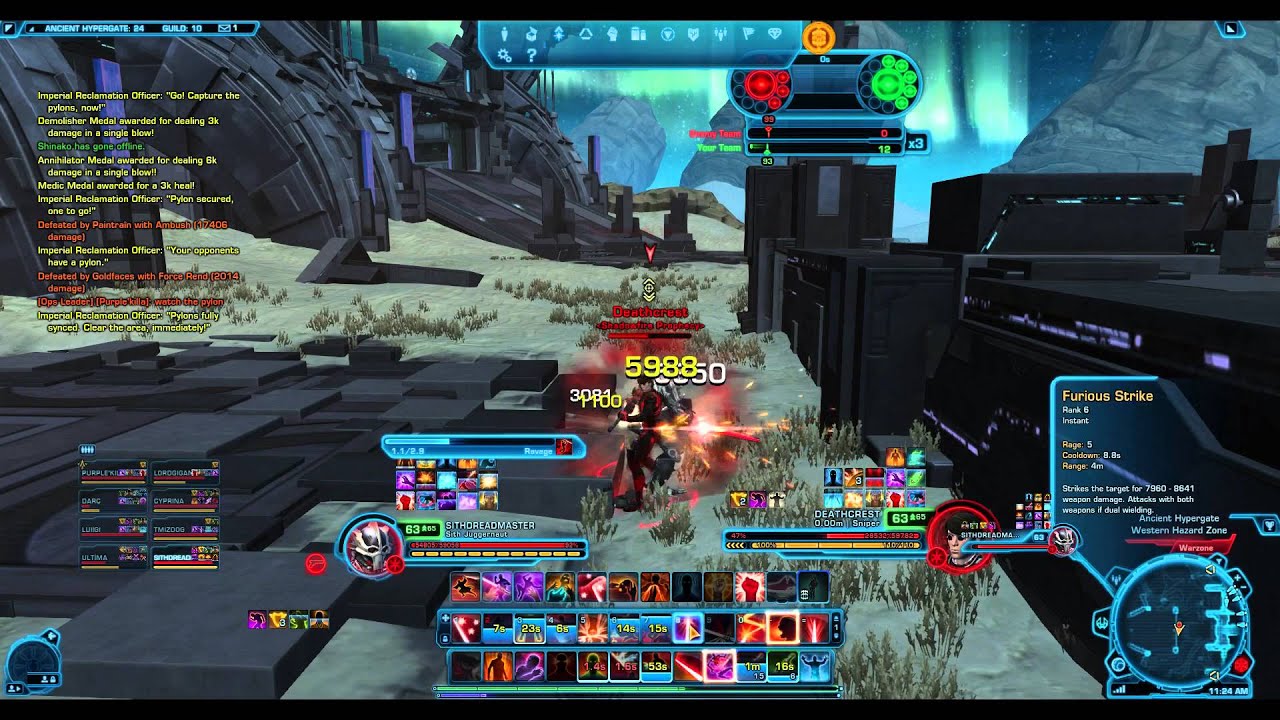 Swtor 4.0 PVP Rage Juggernaut vs Sniper