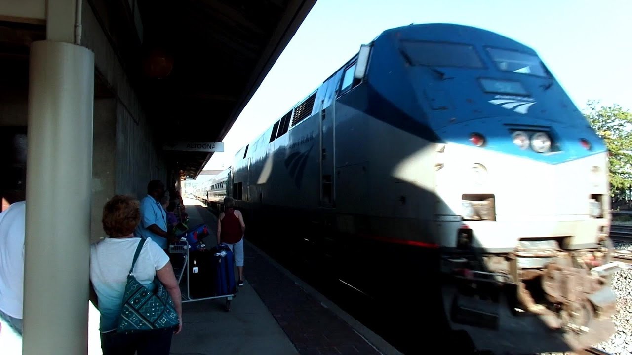 Amtrak Train The Pennsylvanian Altoona Train Station YouTube