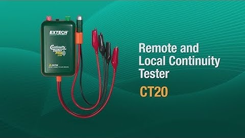 Extech CT20: Remote & Local Continuity Tester