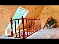 Installing attic railings and a simple handrail for the stairs ep17